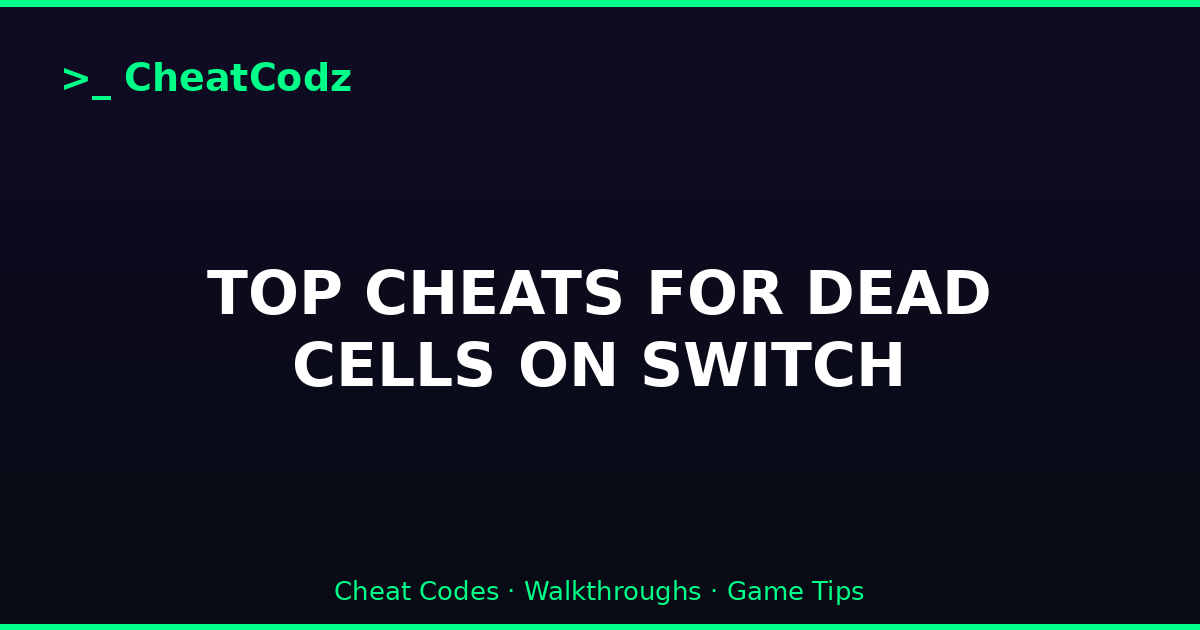 TOP CHEATS FOR DEAD CELLS ON SWITCH