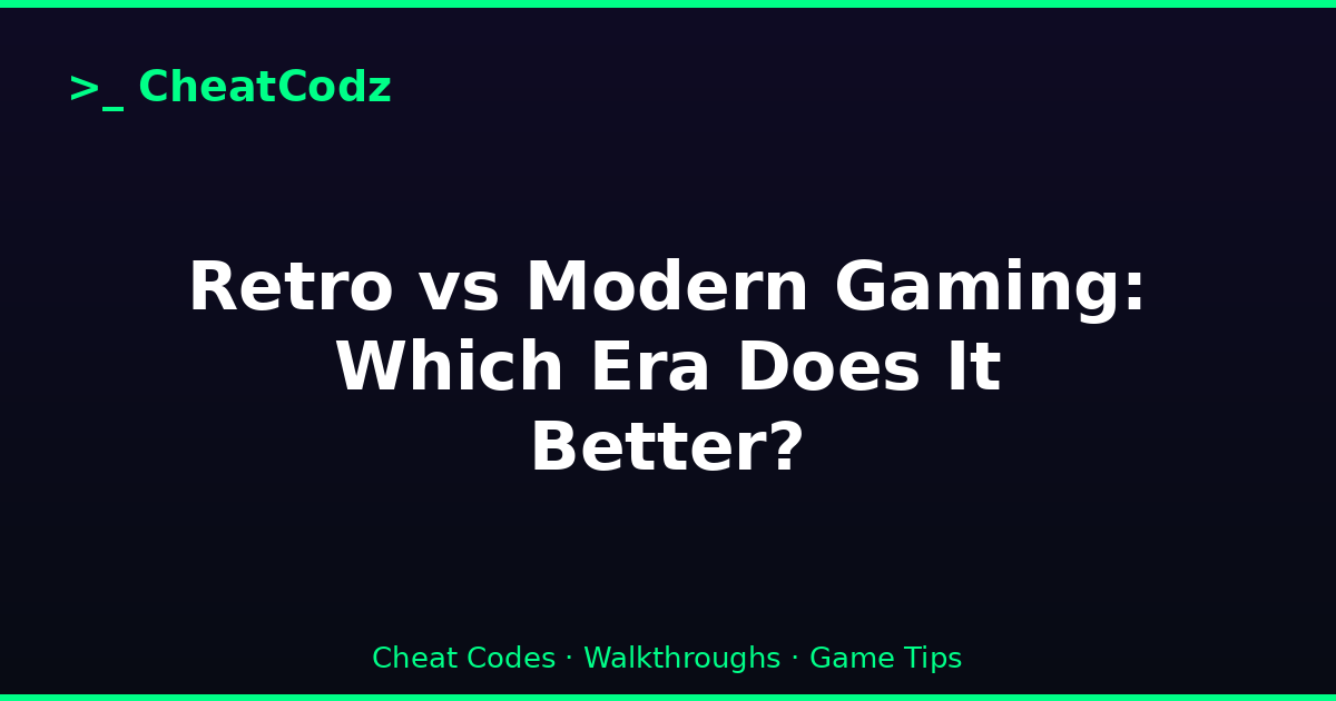 Retro vs Modern Gaming: Which Era Does It Better?