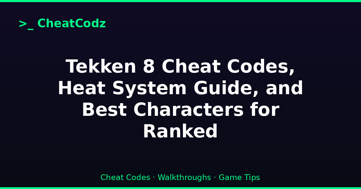 Tekken 8 Cheat Codes, Heat System Guide, and Best Characters for Ranked